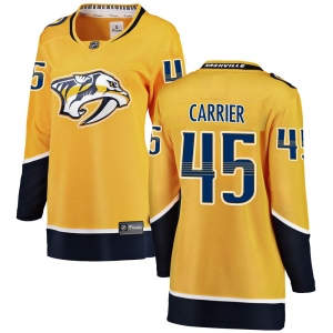 Women's Alexandre Carrier Nashville Predators Breakaway Home Jersey - Yellow