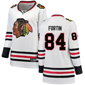 Women's Alexandre Fortin Chicago Blackhawks Breakaway Away Jersey - White