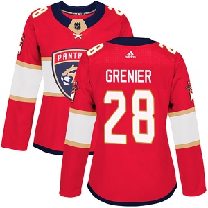 Women's Alexandre Grenier Florida Panthers Authentic Home Jersey - Red