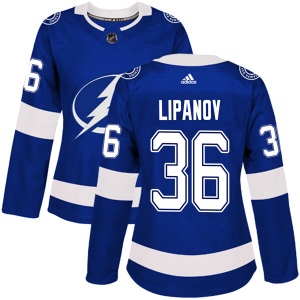 Women's Alexei Lipanov Tampa Bay Lightning Authentic Home Jersey - Blue