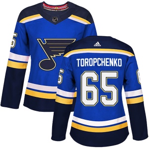 Women's Alexey Toropchenko St. Louis Blues Authentic Home Jersey - Blue