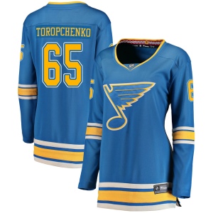 Women's Alexey Toropchenko St. Louis Blues Breakaway Alternate Jersey - Blue