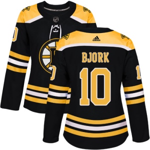 Women's Anders Bjork Boston Bruins Authentic Home Jersey - Black