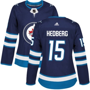 Women's Anders Hedberg Winnipeg Jets Authentic Home Jersey - Navy