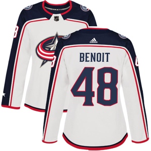 Women's Andre Benoit Columbus Blue Jackets Authentic Away Jersey - White