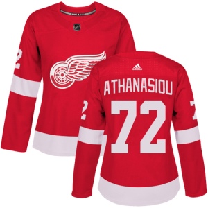 Women's Andreas Athanasiou Detroit Red Wings Authentic Home Jersey - Red