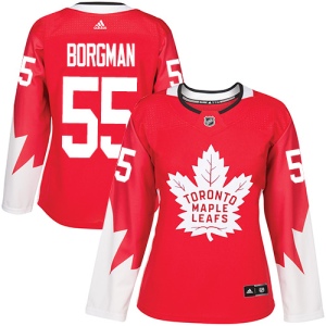 Women's Andreas Borgman Toronto Maple Leafs Authentic Alternate Jersey - Red