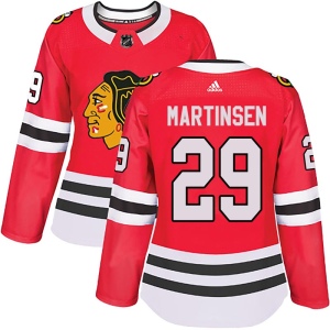 Women's Andreas Martinsen Chicago Blackhawks Authentic Home Jersey - Red