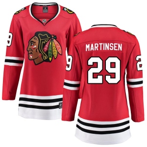 Women's Andreas Martinsen Chicago Blackhawks Breakaway Home Jersey - Red