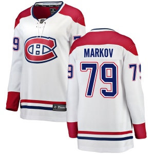 Women's Andrei Markov Montreal Canadiens Breakaway Away Jersey - White