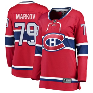 Women's Andrei Markov Montreal Canadiens Breakaway Home Jersey - Red