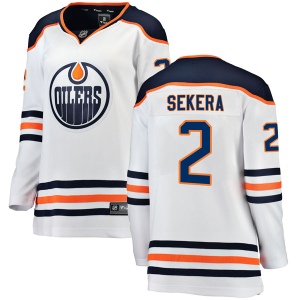 Women's Andrej Sekera Edmonton Oilers Authentic Away Breakaway Jersey - White