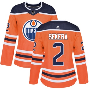 Women's Andrej Sekera Edmonton Oilers Authentic Home Jersey - Orange