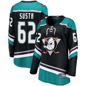 Women's Andrej Sustr Anaheim Ducks Breakaway Alternate Jersey - Black