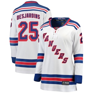 Women's Andrew Desjardins New York Rangers Breakaway Away Jersey - White