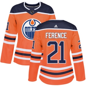 Women's Andrew Ference Edmonton Oilers Authentic Home Jersey - Orange