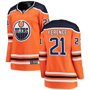 Women's Andrew Ference Edmonton Oilers Authentic r Home Breakaway Jersey - Orange