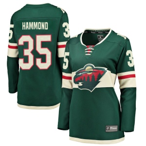 Women's Andrew Hammond Minnesota Wild Breakaway Home Jersey - Green