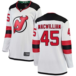 Women's Andrew MacWilliam New Jersey Devils Breakaway Away Jersey - White