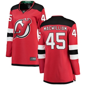 Women's Andrew MacWilliam New Jersey Devils Breakaway Home Jersey - Red