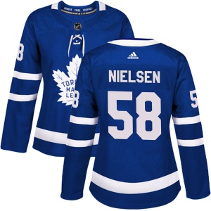 Women's Andrew Nielsen Toronto Maple Leafs Authentic Home Jersey - Blue