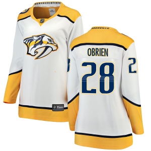 Women's Andrew Obrien Nashville Predators Breakaway Away Jersey - White