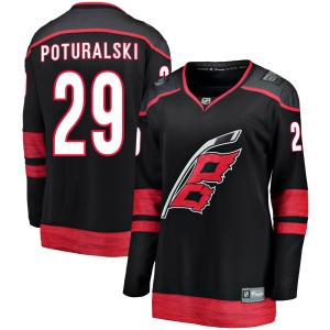 Women's Andrew Poturalski Carolina Hurricanes Breakaway Alternate Jersey - Black