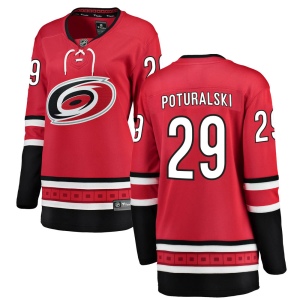 Women's Andrew Poturalski Carolina Hurricanes Breakaway Home Jersey - Red