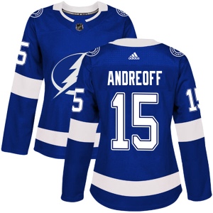 Women's Andy Andreoff Tampa Bay Lightning Authentic Home Jersey - Blue