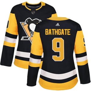 Women's Andy Bathgate Pittsburgh Penguins Authentic Home Jersey - Black