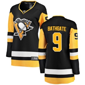 Women's Andy Bathgate Pittsburgh Penguins Breakaway Home Jersey - Black