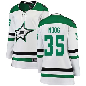 Women's Andy Moog Dallas Stars Breakaway Away Jersey - White