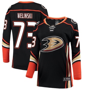 Women's Andy Welinski Anaheim Ducks Authentic Home Jersey - Black