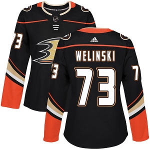 Women's Andy Welinski Anaheim Ducks Authentic Home Jersey - Black