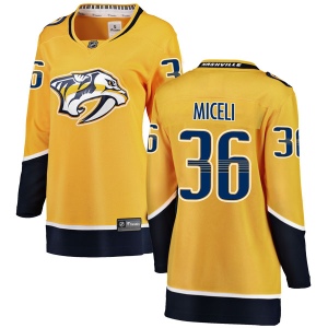 Women's Angelo Miceli Nashville Predators Breakaway Home Jersey - Yellow