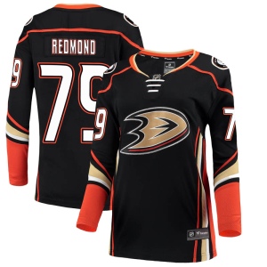 Women's Angus Redmond Anaheim Ducks Authentic Home Jersey - Black