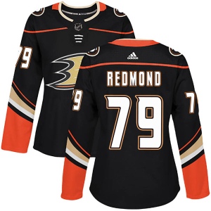 Women's Angus Redmond Anaheim Ducks Authentic Home Jersey - Black