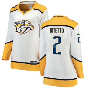 Women's Anthony Bitetto Nashville Predators Breakaway Away Jersey - White