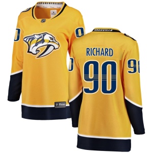 Women's Anthony Richard Nashville Predators Breakaway Home Jersey - Yellow