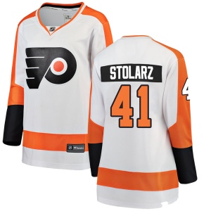 Women's Anthony Stolarz Philadelphia Flyers Breakaway Away Jersey - White