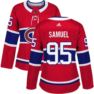 Women's Antoine Samuel Montreal Canadiens Authentic Home Jersey - Red