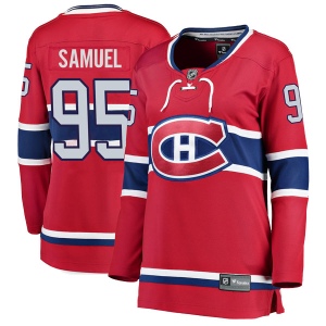 Women's Antoine Samuel Montreal Canadiens Breakaway Home Jersey - Red