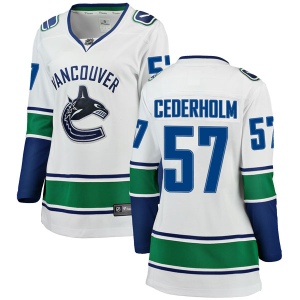 Women's Anton Cederholm Vancouver Canucks Breakaway Away Jersey - White