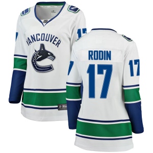 Women's Anton Rodin Vancouver Canucks Breakaway Away Jersey - White