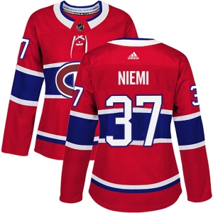 Women's Antti Niemi Montreal Canadiens Authentic Home Jersey - Red