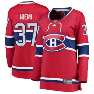 Women's Antti Niemi Montreal Canadiens Breakaway Home Jersey - Red