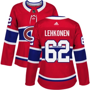 Women's Artturi Lehkonen Montreal Canadiens Authentic Home Jersey - Red