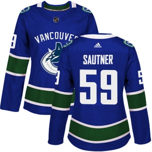 Women's Ashton Sautner Vancouver Canucks Authentic Home Jersey - Blue