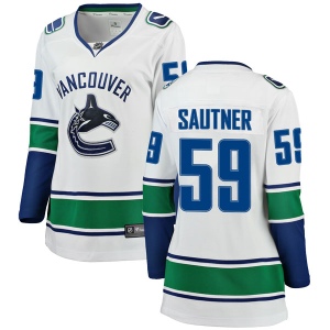 Women's Ashton Sautner Vancouver Canucks Breakaway Away Jersey - White