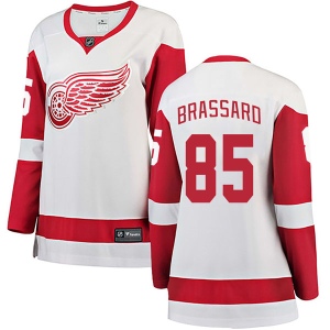 Women's Austen Brassard Detroit Red Wings Breakaway Away Jersey - White